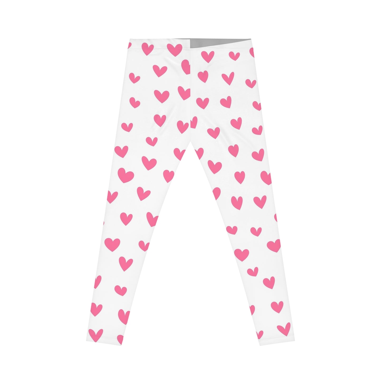 Heart Print Women's Casual Leggings - Perfect for Valentine's Day & Everyday Comfort